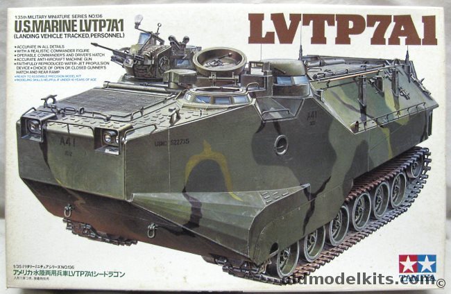 Tamiya 1/35 LVTP 7A1 US Marines, MM-136 plastic model kit